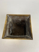 Load image into Gallery viewer, Fluted Edged Square Brass Pot
