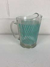 Load image into Gallery viewer, Mid Century Turquoise Striped Water Pitcher
