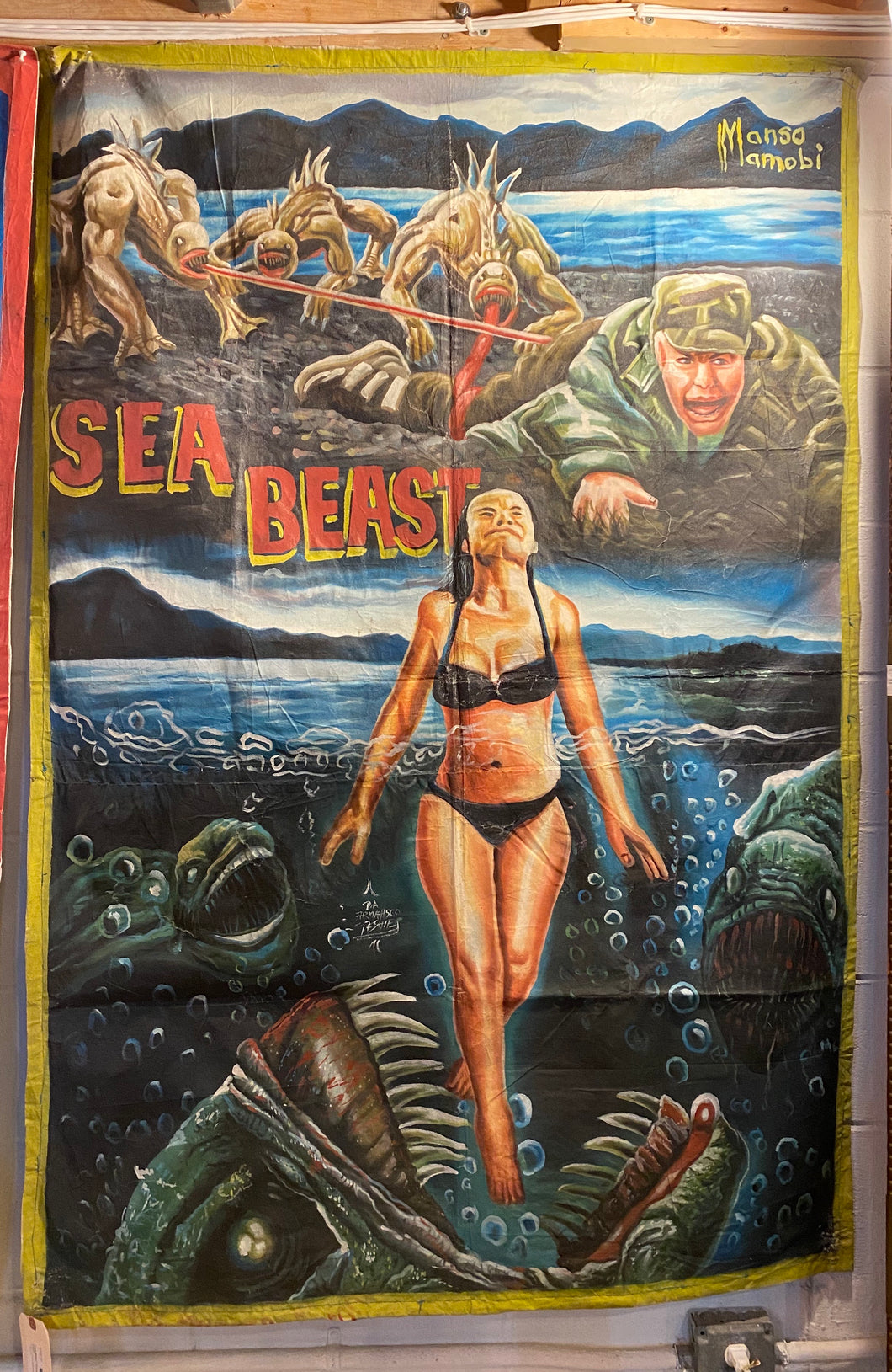 “Sea Beast” Hand-Painted African movie poster
