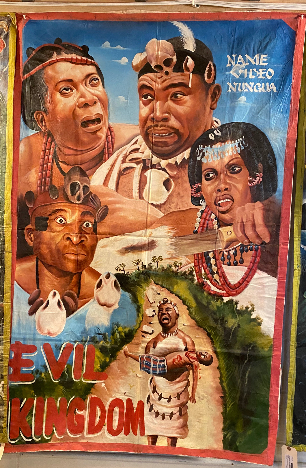 “Evil Kingdom” Hand-Painted African Movie Poster