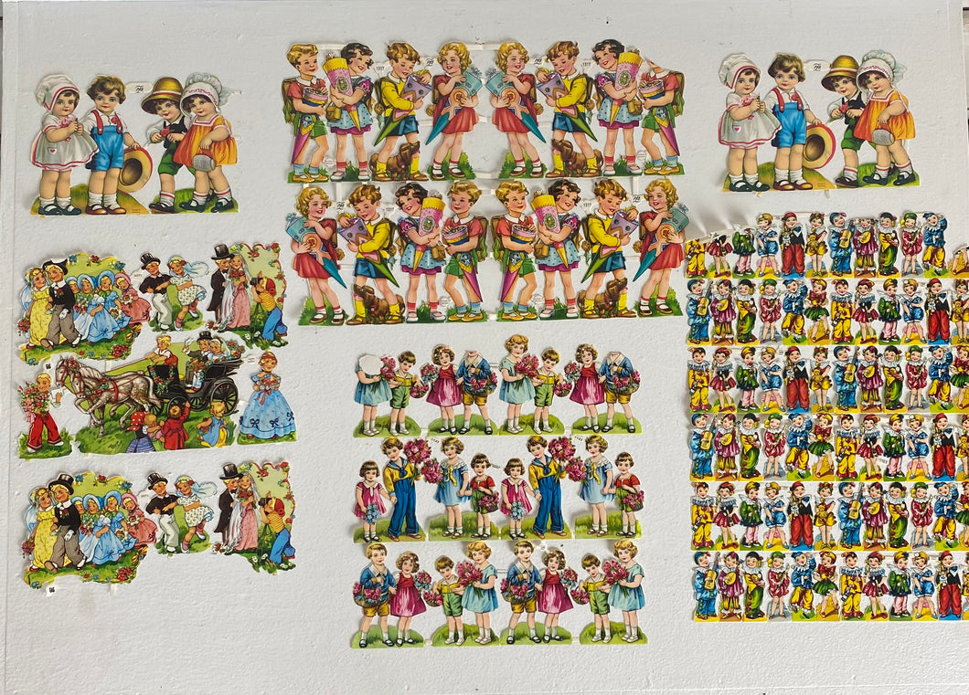 Group of Vintage German Paper Cuts