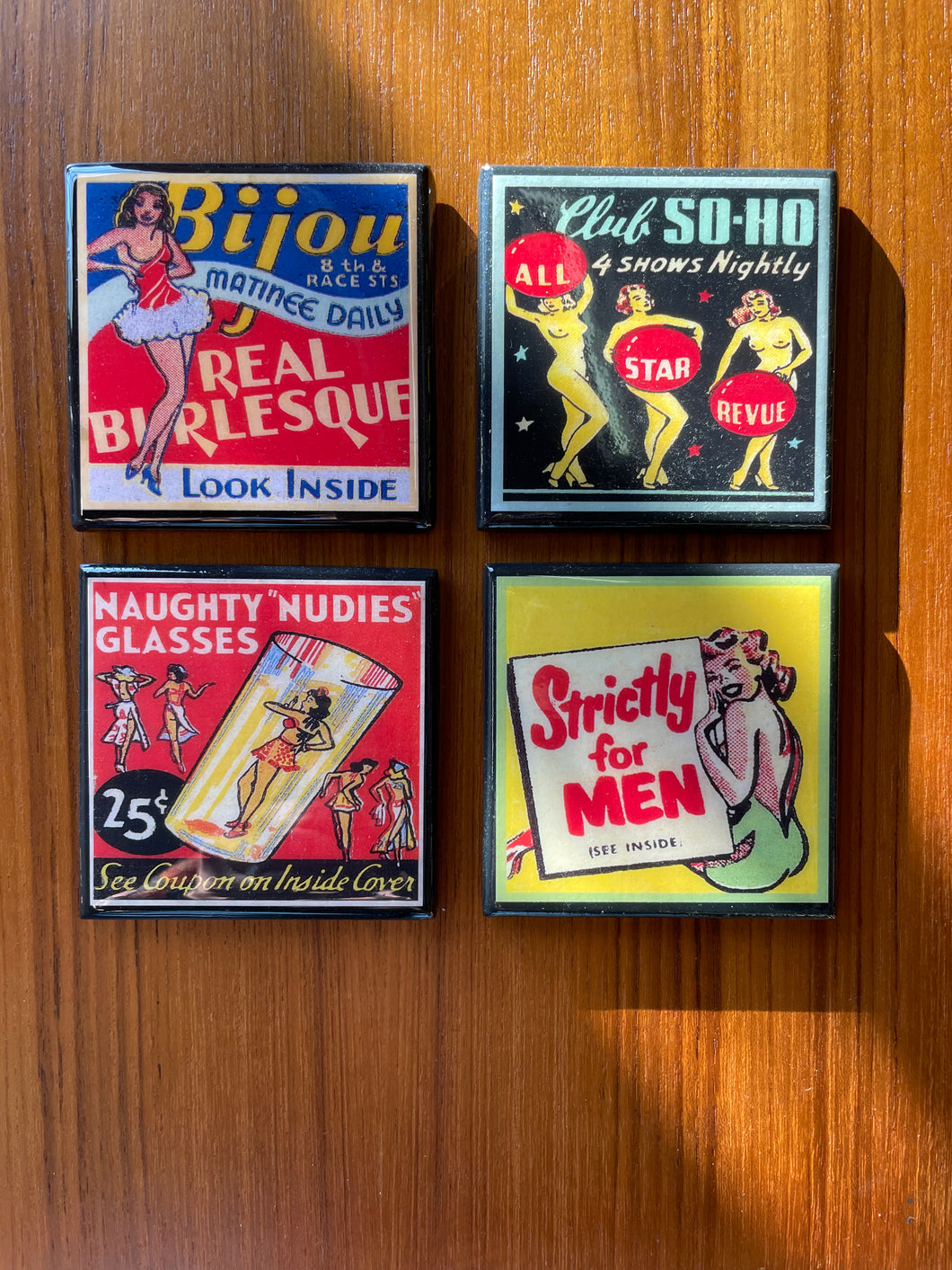 Vintage Burlesque Coaster Set
