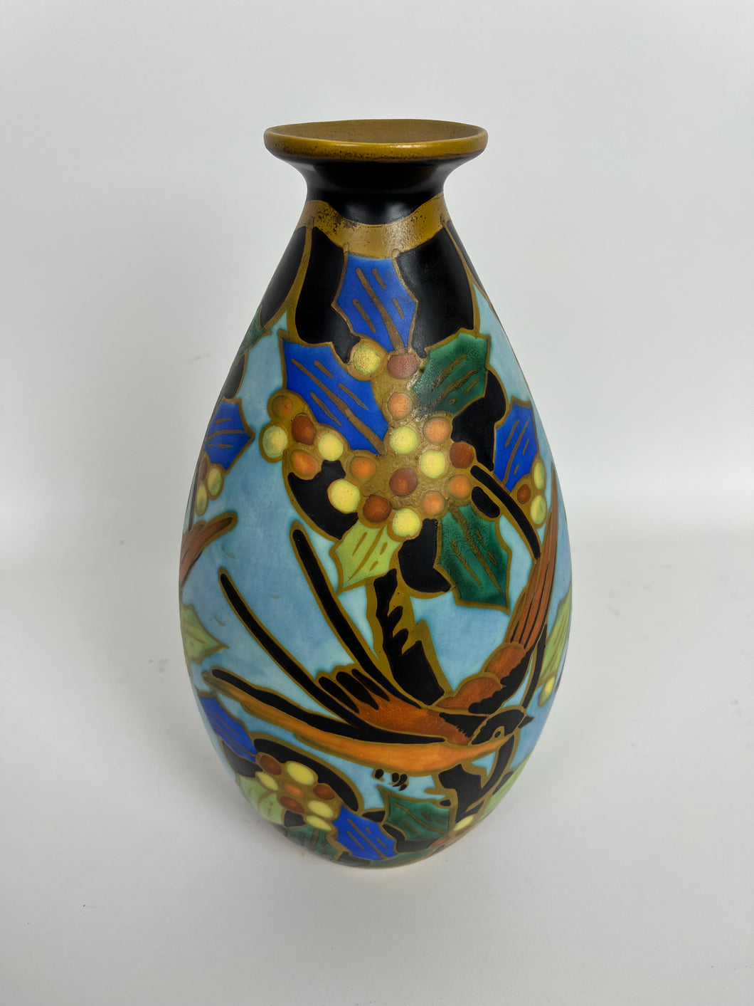 1930s Boch Freres Keramis Vase