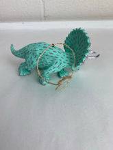 Load image into Gallery viewer, Turquoise Triceratops Ornament
