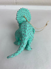 Load image into Gallery viewer, Turquoise Triceratops Ornament
